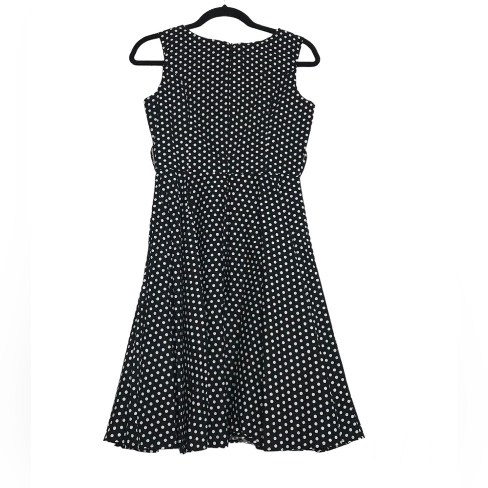 Unbranded Black Polka Dot Sleeveless Fit & Flare Dress Size S Pinup Rockabilly